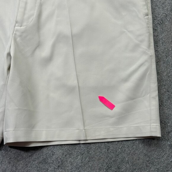 Peter Millar Wicking Salem High Drape Performance Shorts Men 40 Beige 7" Crease - Picture 4 of 16